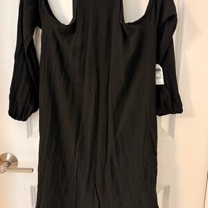 Charlotte Russe Black Long Sleeve Cutout Top/ Mini Dress